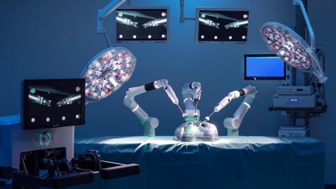 Image Showing Collaborative Robots in Healthcare Industry